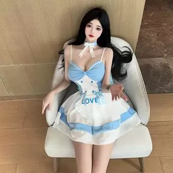 Сексуальное нижнее белье горничная униформа костюм горничной соблазн пижама кровать страсть бесплатно 78 One Size