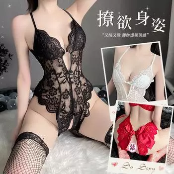 Сексуальное нижнее белье чистое кружево искушение открытое боди женская горячая перспектива пижама бесплатная униформа 8230 average size