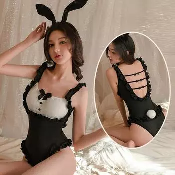 Сексуальное нижнее белье Сексуальная женщина Чистое желание Игривая Униформа школьницы Соблазнение Боди Косплей Кружево Женщина One size