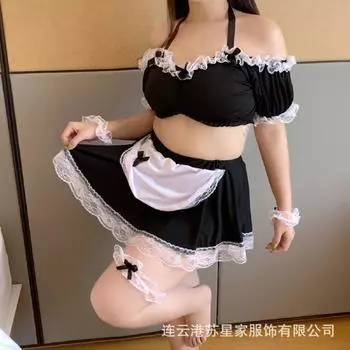 Sexy lingerie Sexy maid Pure lust uniform Extreme temptation Super Sao suit Small breasts Hot flirting Large size M size 80-120