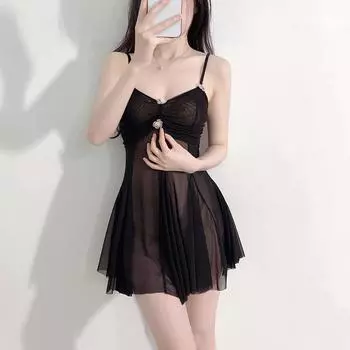 Сексуальное нижнее белье сексуальный халат женский для кровати флирт бесплатная униформа тюль открытая соблазнение юбка на подтяжках one size fits all
