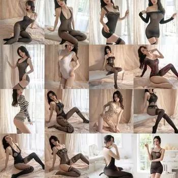 Сексуальное белье Сексуальные чулки Боди С открытой промежностью Бесплатный Мертвый бассейн Вода Флирт Соблазн Протекающая грудь Дразнящая Страсть Боди Average size