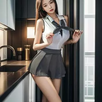 Сексуальное нижнее белье сексуальное платье студентки с открытой спиной соблазнение JK короткая юбка горячее нижнее белье с открытой промежностью average size [recommended 80-120]