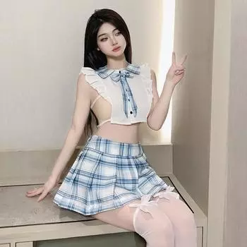 Сексуальное нижнее белье студентка разоблаченное женское чистое желание jk униформа удобный свободный постельный костюм страсти average size