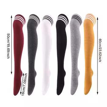 Sexy Long Socks Women Over Knee Thigh High Socks Over The Knee Stockings For Ladies Girls Warm Knee Socks One Size белый