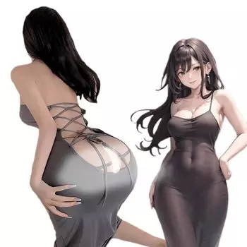 Сексуальная цельная облегающая прозрачная узкая юбка для учительницы, эротическая ночная рубашка для косплея, смелая длинная юбка с открытой спиной, милая для взрослых, на Рождество и годовщину