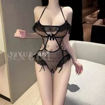 Сексуальные женские комбинезоны с открытой промежностью, эротическое нижнее белье, сетчатая перспектива, униформа, соблазнительная пижама one size fits all