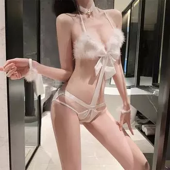 Сексуальная Киска Страсть Трехточечный Неснимаемый Униформа Соблазн Флиртующие Пижамы Открытый Костюм Зайчика average size 80-60kg