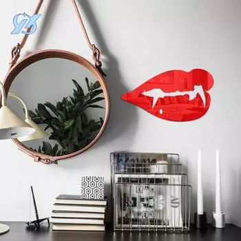 Sexy red lips direct selling acrylic wall stickers decoration bedroom room background wall