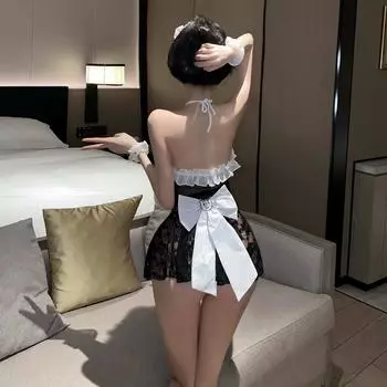 Сексуальная красная горничная Сексуальная горничная Комплект постельного белья для пары Флиртующий набор average size