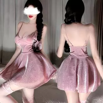 Сексуальные сексуальные красотки платье ночной клуб блестящая ночная сорочка женский горячий костюм для соблазнения average size