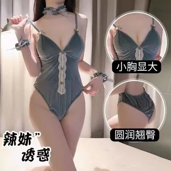 Сексуальный сексуальный кролик страсть соблазн открытая униформа маленькая грудь флирт горячая пижама страсть чистый костюм One size (80-60kg)