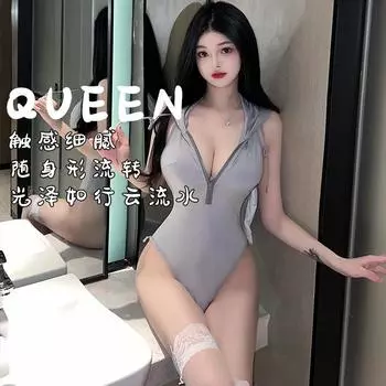 Сексуальный Сексуальный Глубокий V Вырез Соблазнение Чистый Кролик Полый боди Униформа Комплект Average size