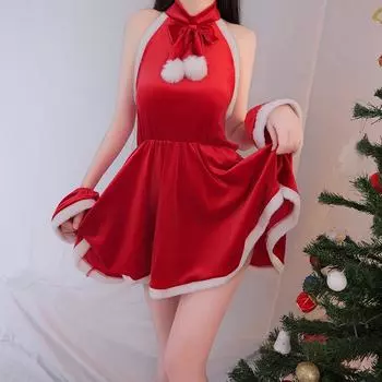 Сексуальная Специя рождественское сексуальное платье для секса пряжа чистой красоты плюс размер сексуальное платье униформа соблазнение женский косплей рождественское платье желание one size fits all