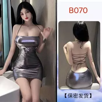 Сексуальное нижнее белье женское сексуальное стиль горячей девушки с низким вырезом облегающее и тонкое коварное с открытой спиной на бретелях клубное хип-юбка B070 one size fits all