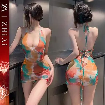 Сексуальное нижнее белье Сексуальные цветочные подвязки Чистое желание глубокое V юбка на бедра Страсть перспектива молочная одежда Горячее искушение купальник average size [80-60 kg]