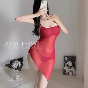 Сексуальное нижнее белье, сексуальные подвязки, сетчатая юбка на бедрах с эффектом прозрачности, женская пижама, горячая ночная сорочка-униформа one size fits all