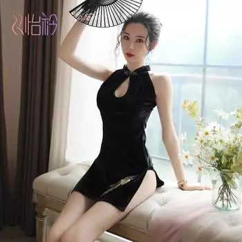 Сексуальное нижнее белье женское придает мужу восточный темперамент ретро ципао с боковым разрезом сексуальный вышитый комплект 7079 one size fits all