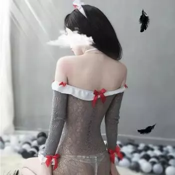 Сексуальное нижнее белье женское сексуальное перспективное сетчатое сшивание молния цельный сетчатый, чрезвычайно соблазнительный чулочный пояс Average size 80-62.5 kg