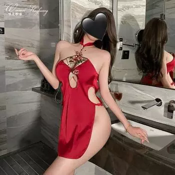 Сексуальное нижнее белье женские подвязки, карманы на животе, шейные бретели, соблазнительная пижама с открытой спиной, горячее чистое желание, сексуальная домашняя одежда one size fits all