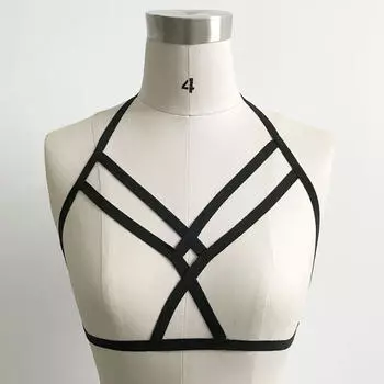Sexy Women Hollow Strappy Bra Cage Bralette Bustier Tops M
