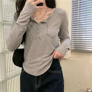 Sexy Women s T-shirts Design Tees For Girls Long Sleeve Tops Long Sleeve Lady Tees S белый