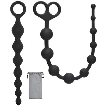 Sexyhot Anal Anal Anal Anal Anal 2 Piece Anal Anal Storage Bag Included Plug, Beads, Expansion, Development, Goods, Set, Silicone, Soft, Torture,