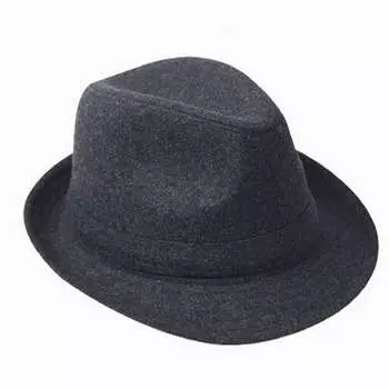 Сезонная мужская шерстяная шляпа-цилиндр, термошапка, ветрозащитная шапка, зимняя шапка для пожилых людей, джазовая шапка One size серый
