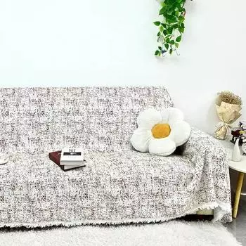 Сезонный универсальный диван-полотенце из шенилла, минималистичный, свежий, нескользящий, подушка для сиденья, украшение для дивана, пылезащитный тканевый чехол, одеяла 90x90cm