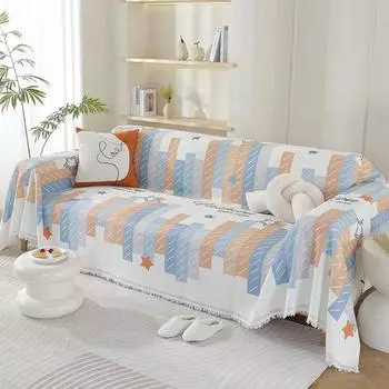 SF001 Чехол для полотенца для волос с вафельным песком, универсальный чехол для диванной подушки, универсальное длиннополосное покрывало из цельного полотна 180x130