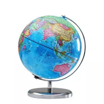 Сфера диаметром 20 см, полный английский глобус с HD-печатью, настольный учебный светодиодный светильник, глобус, металлический АБС-пластик, вращение на 360 °, офисные поделки