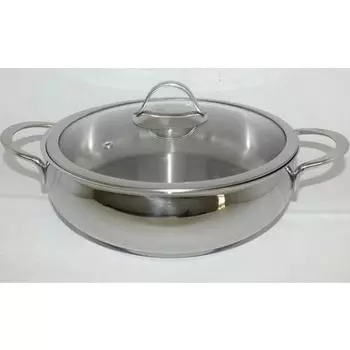 Сфера из нержавеющей стали 24 см, плоский горшок