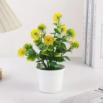 Сферический цветок, предметы интерьера, имитация искусственного цветка, небольшой горшечный декор для помещений, небольшой горшечный искусственный цветок A3