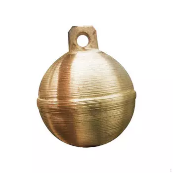 Сферический латунный колокольчик для выпаса в винтажном стиле, громкие колокольчики, орнамент, звук, маленький для сельскохозяйственных животных Dia 38mm