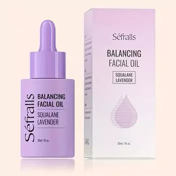 Sfralls BALANCINGFACIAL OIL SOUALANELAVANDER 30 мл, Глубокое увлажнение и увлажнение, растительный экстракт, эфирное масло прозрачный
