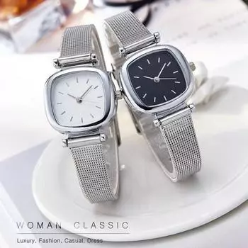 SG Mall Женские модные металлические часы Наручные часы с кубическим браслетом Гарантия самой низкой цены WM1, популярные корейские часы