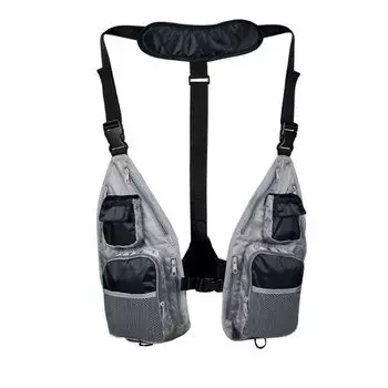 SGEHA Рыбалка Лето для Рыбалки в Горном Ручье Жилет, Рыбалка, Легкий, Дышащий, Многофункциональный, Не Парит, (черный) чёрный