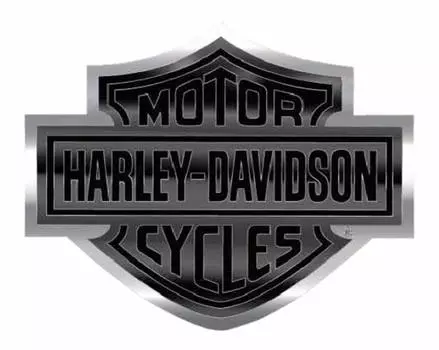 Сгибаемая алюминиевая наклейка с логотипом Wisconsin Bar Shield CG41713 Harley-Davidson и черный/серебристый чёрный