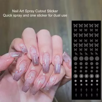 Шаблон для дизайна ногтей Love Heart Star Pattern DIY Аксессуары для дизайна ногтей Штамповка Вырез Наклейка для ногтей Трафарет 2