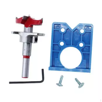 Шаблон для дверных петель Профессиональный инструмент для деревообработки Монтаж петель Скрытый красный