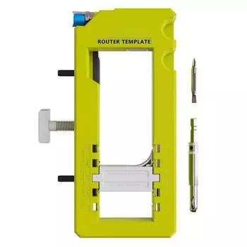 Шаблон для фрезерования петель, установка дверных петель, набор для сверления отверстий, подходит для длины 35 дюймов