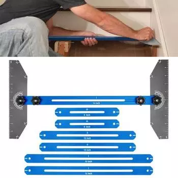 Шаблон для измерения ступеней лестницы Yousheng, высокоточный, регулируемый, простой в использовании, портативный измеритель ступеней лестницы с угловой измерительной меткой красный