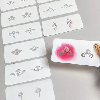 Шаблон для макияжа лица своими руками без повторов, трафарет для рисования на теле для женщин 10pcs A