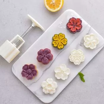 Шаблон для пирога, кухонный гаджет «сделай сам», пресс для лунного пирога, форма для лунного пирога «Сакура», штампы для печенья, кондитерский инструмент 50g mooncake