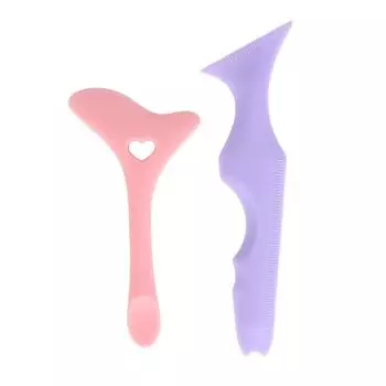 Шаблон для подводки глаз 5 в 1, линейка красоты, многоцелевой силиконовый инструмент для макияжа глаз, бровей, ресниц