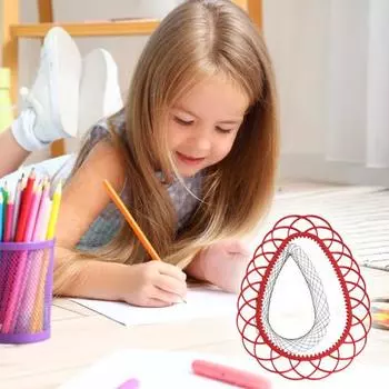 Шаблон для рисования спирального искусства, геометрическая линейка, шаблон спирального круга, трафарет спиральной кривой для художественных промыслов «сделай сам», эскиз для студентов и детей красный