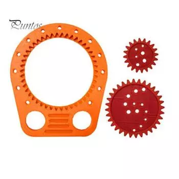 Шаблон для рисования спиральных шестеренок, геометрическая линейка, многоразовый шаблон круга, линейка для рисования, трафареты спиральных кривых для художественных поделок, эскизов оранжевый