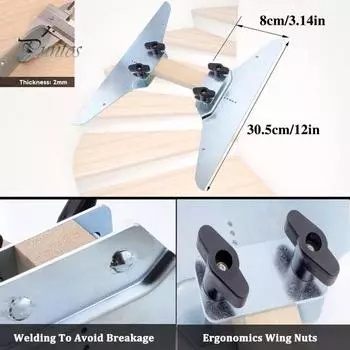 Шаблон для ступеней лестницы, регулируемый, высокоточный, устойчивый к коррозии, широко используемый, режущий инструмент для лестниц A