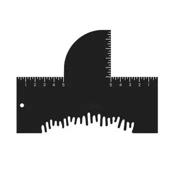 Шаблон для укладки волос Улучшение цвета Парикмахерская карта с индикатором измерения Мужчины Женщины Линия роста волос Линия бороды Руководство для выравнивания Формирование Шаблон для стрижки чёрный