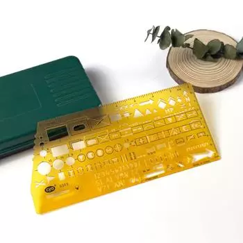 Шаблон геометрического рисунка, трафареты, линейка для рисования, многофункциональная измерительная линейка для изучения, проектирования